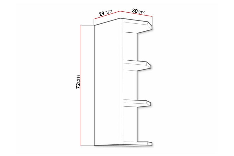 Köksskåp Templemore 30 cm - Vit - Förvaring - Skåp - Förvaringsskåp