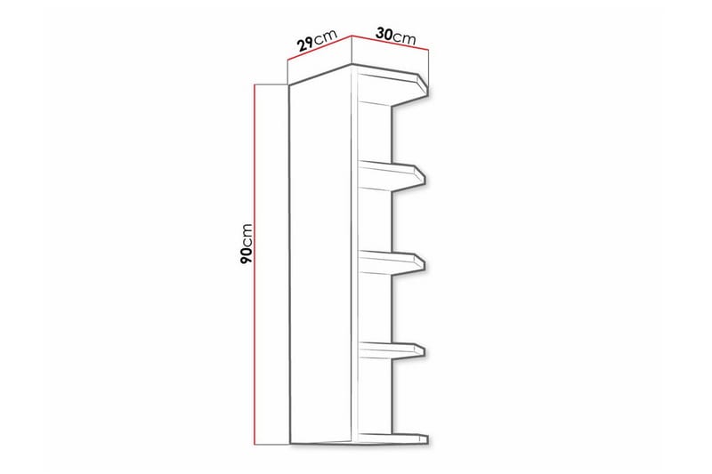 Köksskåp Templemore 30 cm - Vit - Förvaring - Skåp - Förvaringsskåp