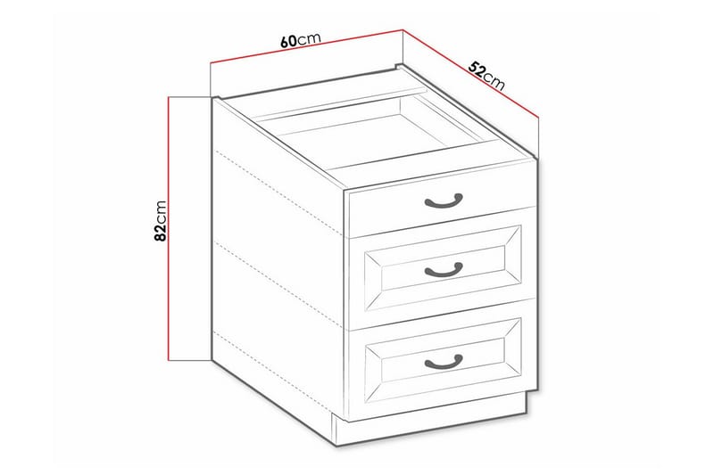 Köksskåp Templemore 60 cm - Förvaring - Skåp - Förvaringsskåp