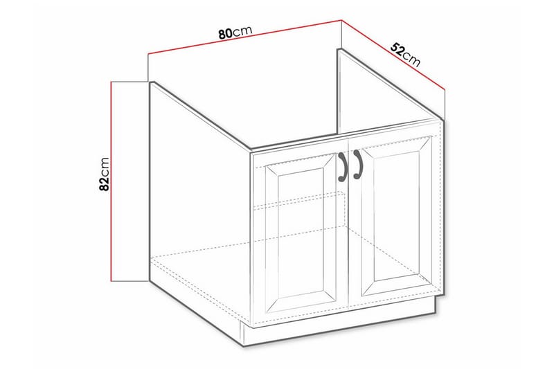 Köksskåp Templemore 80 cm - Förvaring - Skåp - Förvaringsskåp