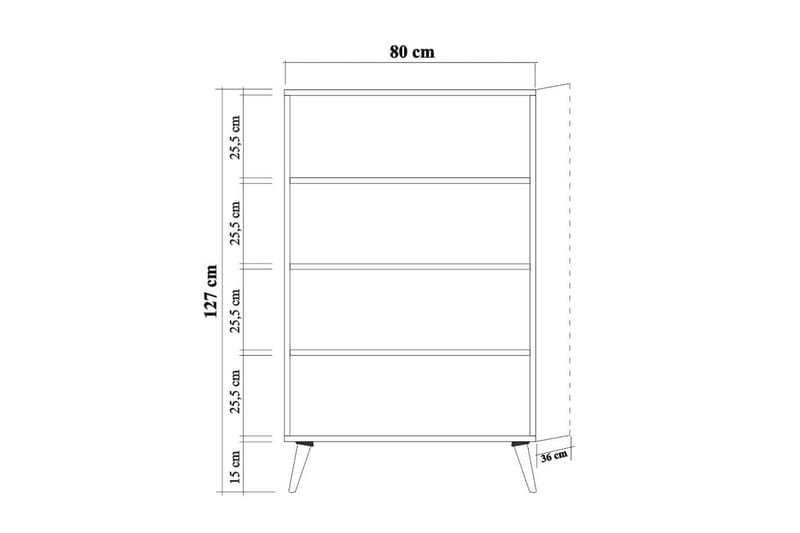 Skåp Dirk 80 cm Träpanel - Brun - Förvaring - Skåp - Förvaringsskåp