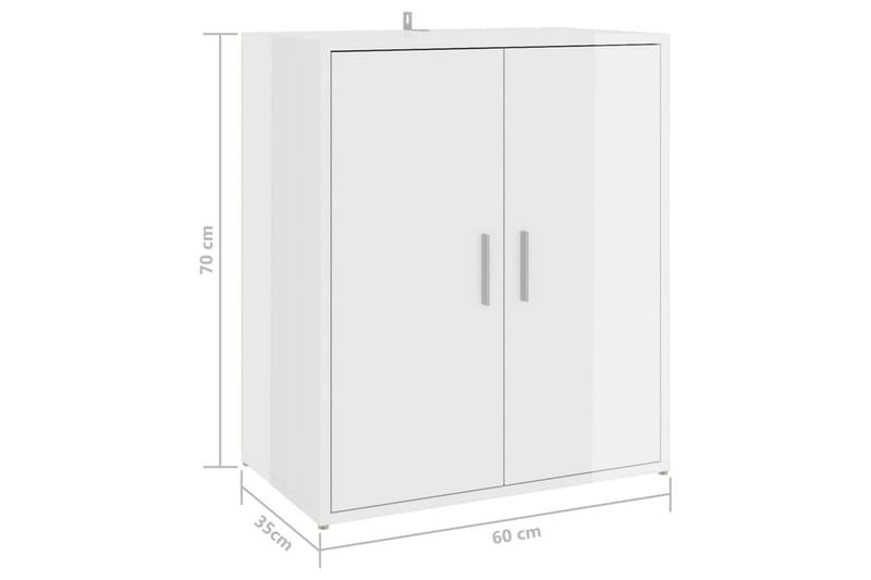 Skoskåp vit högglans 60x35x70 cm spånskiva - Vit högglans - Förvaring - Skåp - Förvaringsskåp