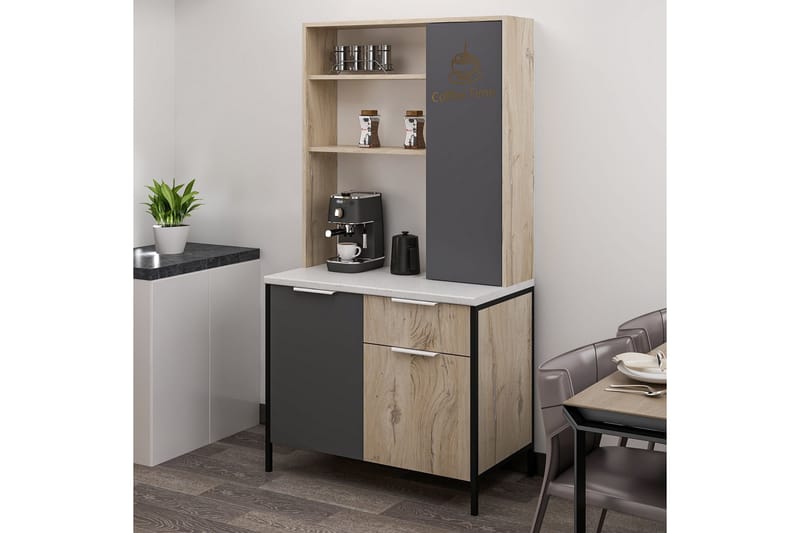 Highboard Cirsinia - Antracit - Förvaring - Skåp - Förvaringsskåp