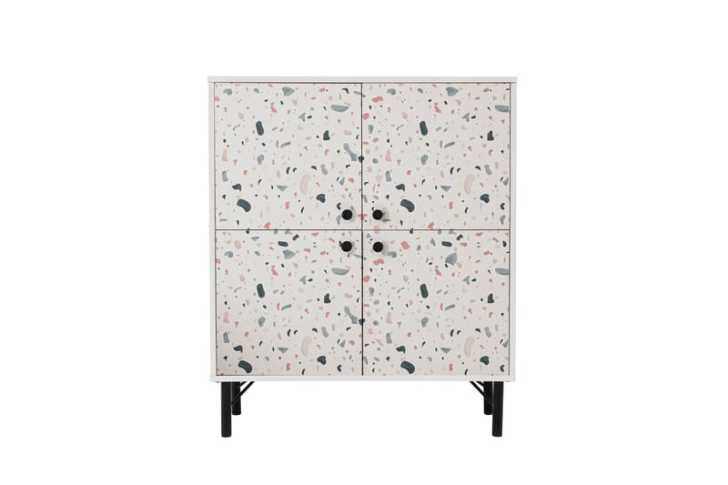 Highboard Terrazzo 95x111 cm Vit - Hanah Home - Förvaring - Skåp - Förvaringsskåp