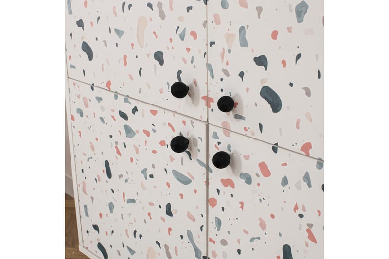 Highboard Terrazzo 95x111 cm Vit - Hanah Home - Förvaring - Skåp - Förvaringsskåp