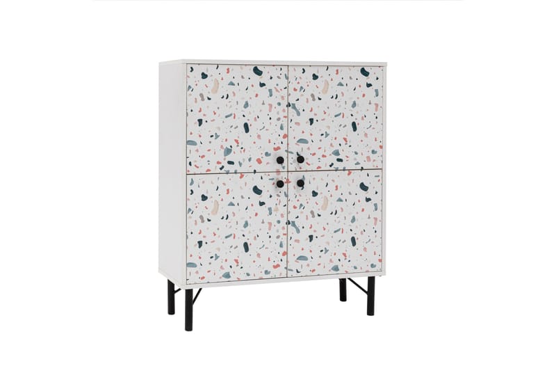 Highboard Terrazzo 95x111 cm Vit - Hanah Home - Förvaring - Skåp - Förvaringsskåp