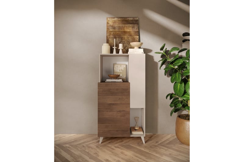 Monaco Highboard 81x154 cm - Mässing - Förvaring - Skåp - Förvaringsskåp