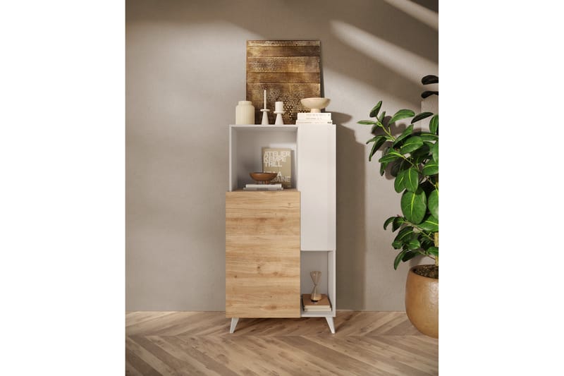 Monaco Highboard 81x154 cm - Mässing - Förvaring - Skåp - Förvaringsskåp