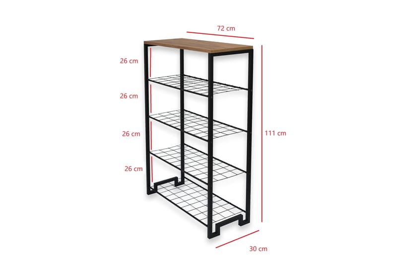 Skoskåp Hesper 30 cm - Brun/Svart - Förvaring - Skåp - Förvaringsskåp