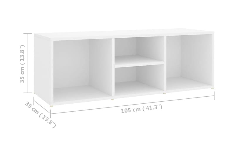 Skoförvaringsbänk vit 105x35x35 cm spånskiva - Vit - Förvaring - Skoförvaring - Skobänk & skohylla med bänk