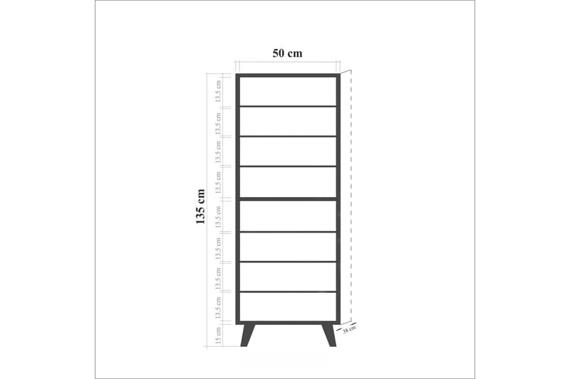 Skoskåp Gillberga 50 cm - Brun/Mönstrad - Förvaring - Skoförvaring - Skoskåp