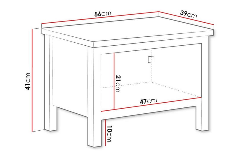 Skoskåp Hykeham 56x39 cm - Svart - Förvaring - Skoförvaring - Skoskåp