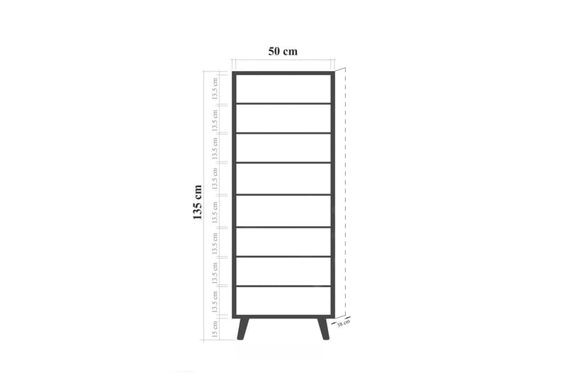 Skoskåp Igrario 50 cm - Vit/Röd - Förvaring - Skoförvaring - Skoskåp