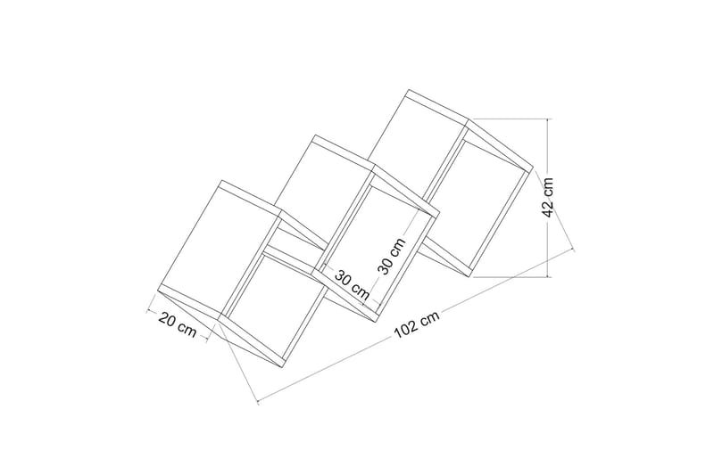 Everan Vägghylla 102 cm - Brun - Förvaring - Småförvaring - Väggförvaring