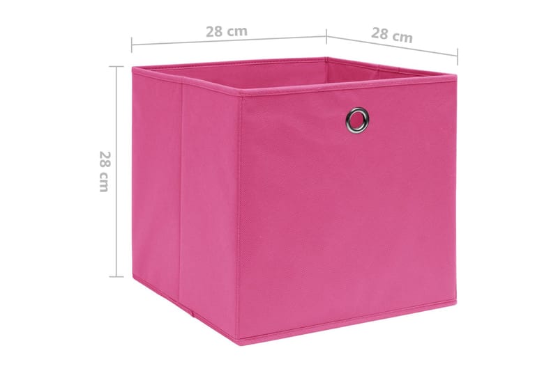 Förvaringslådor 10 st non-woven tyg 28x28x28 cm rosa - Rosa - Förvaring - Småförvaring - Förvaringslåda