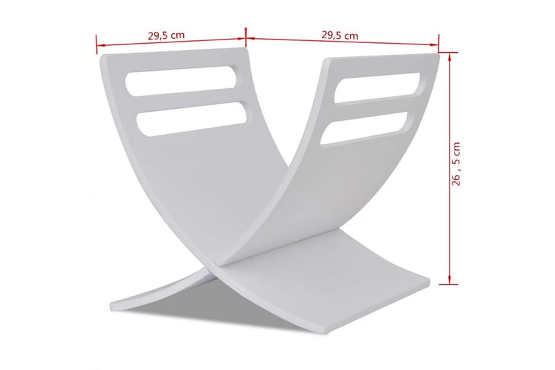 Tidningsställ trä vit - Vit - Förvaring - Småförvaring - Förvaringsställ - Tidningsställ