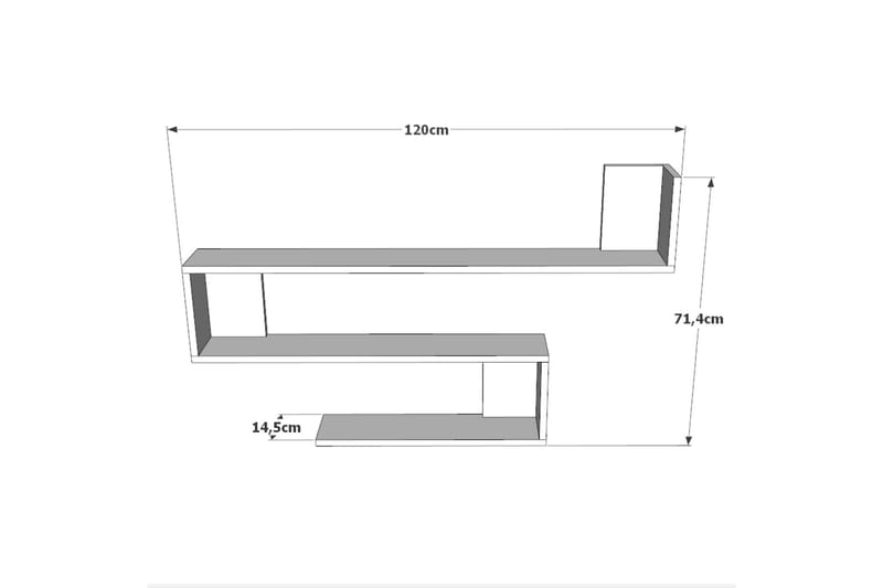 Vägghylla Ezzi 120 cm - Vit - Förvaring - Småförvaring - Väggförvaring