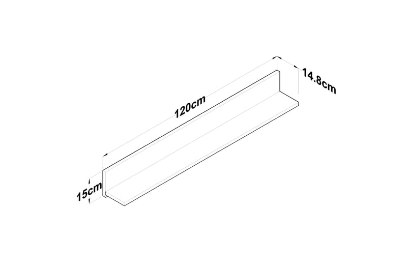 Vägghylla Friederich 120 cm - Valnöt/Antracit - Förvaring - Småförvaring - Väggförvaring