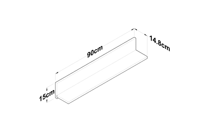 Vägghylla Friederich 90 cm - Valnöt - Förvaring - Småförvaring - Väggförvaring