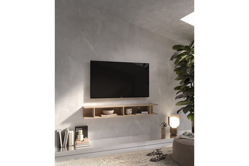 Vägghylla Monaco 138x21 cm - Beige - Förvaring - Småförvaring - Väggförvaring