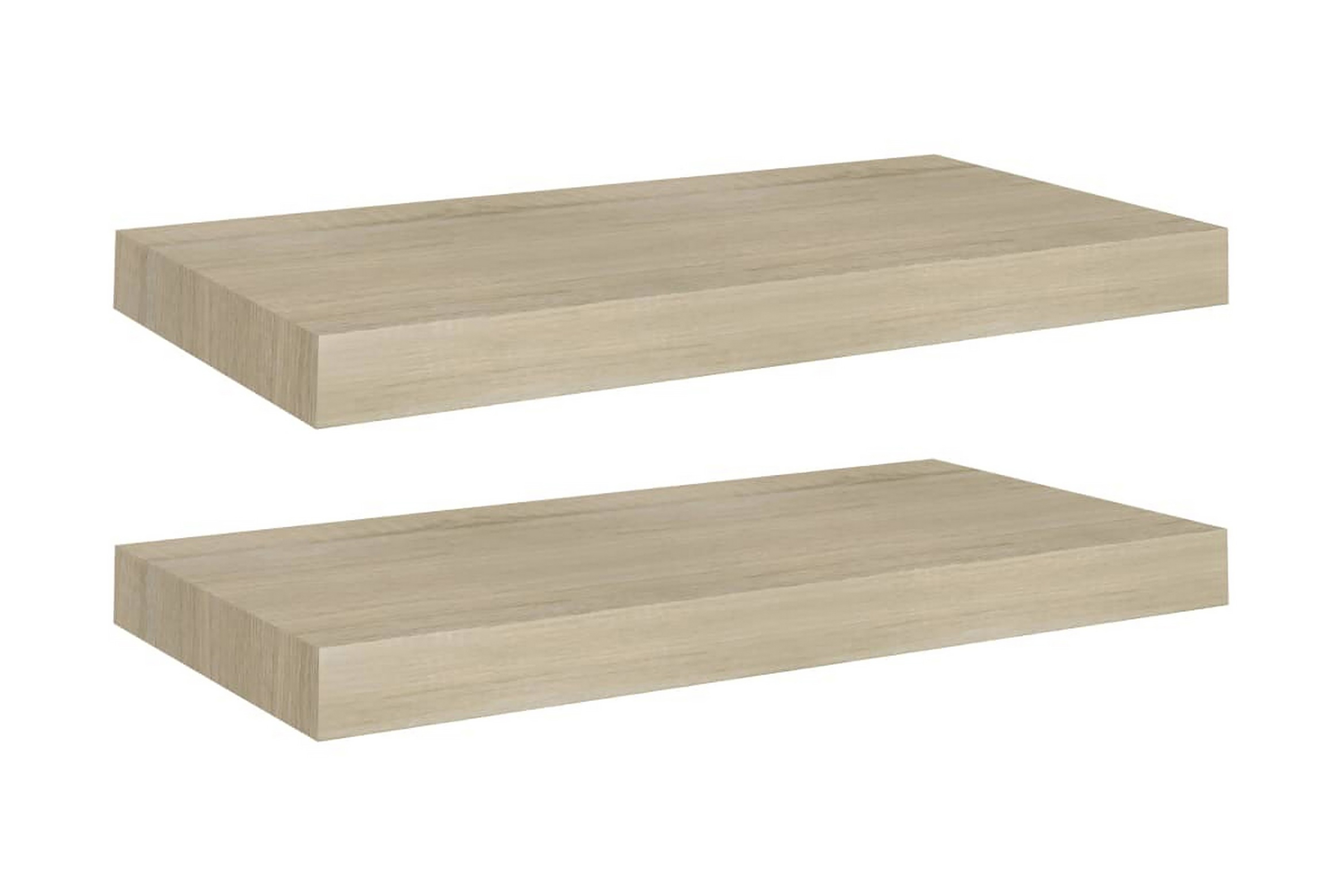 Be Basic Svävande Vägghyllor 2 St Ek 50x23x3,8 Cm MDF Brun - Förvaring ...