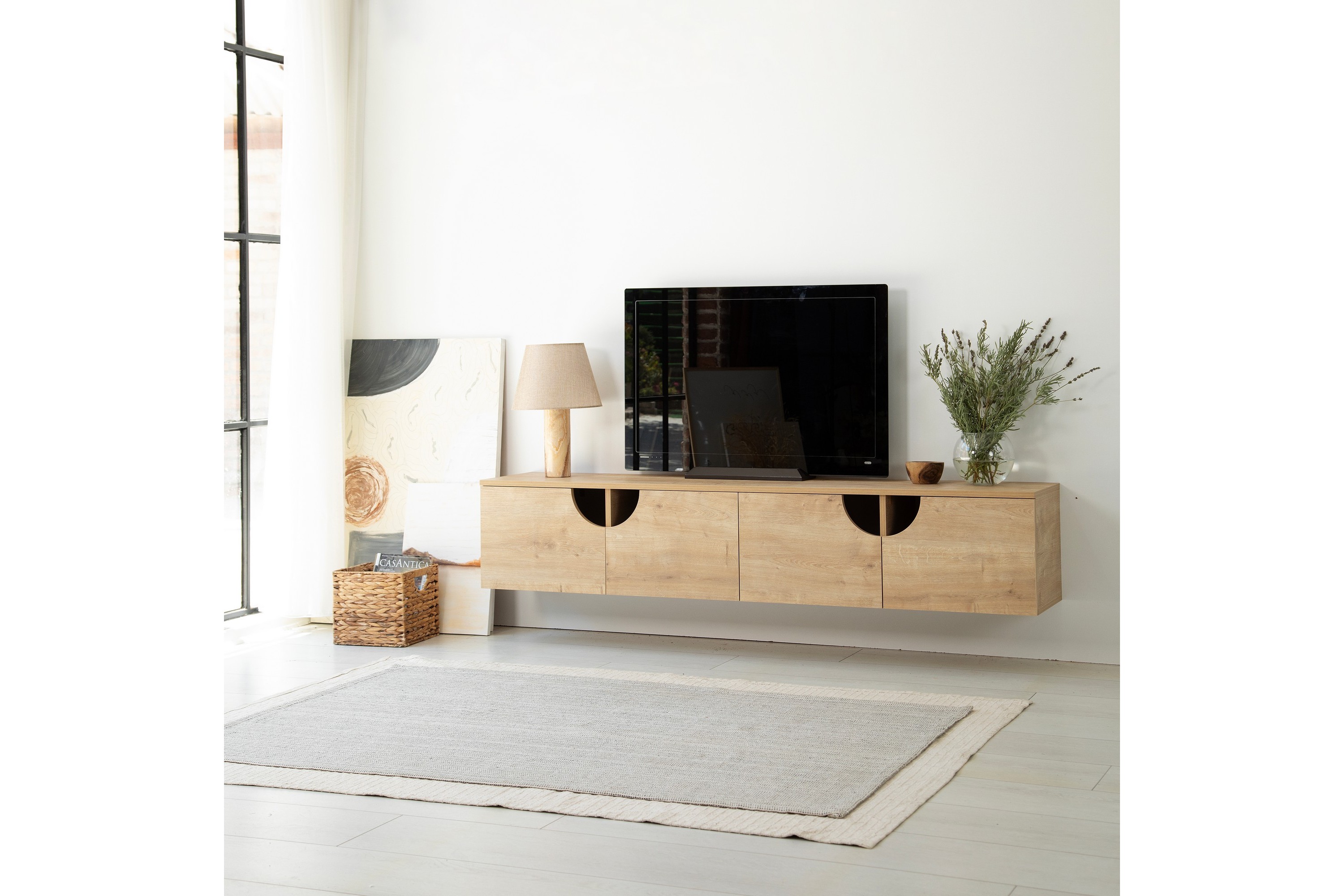 Tv-taso Grotte 180 cm - Tv taso & Mediataso | Kodin1.com