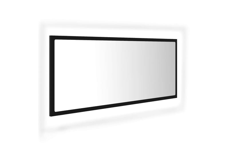 Badrumsspegel med LED svart 100x8,5x37 cm spånskiva - Svart - Inredning - Badrumsinredning - Badrumsspegel