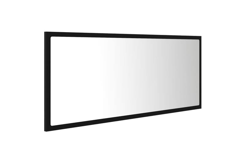 Badrumsspegel med LED svart 100x8,5x37 cm spånskiva - Svart - Inredning - Badrumsinredning - Badrumsspegel