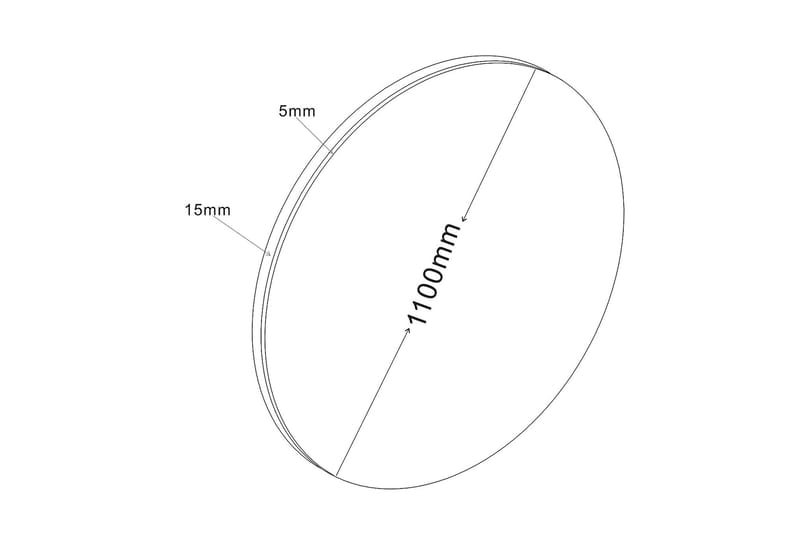 Spegel Roa 110 cm - Vit - Badrumsspegel - Spegel