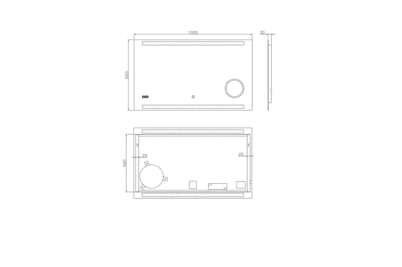 Spegel Sunnanfors 100x60 cm - Silver - Inredning - Badrumsinredning - Badrumsspegel