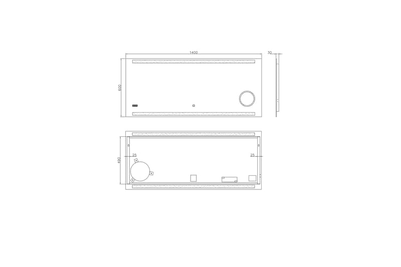 Spegel Sunnanfors 140x60 cm - Silver - Inredning - Badrumsinredning - Badrumsspegel