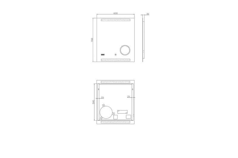 Spegel Sunnanfors 60x70 cm - Silver - Inredning - Badrumsinredning - Badrumsspegel