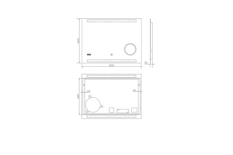 Spegel Sunnanfors 80x60 cm - Silver - Inredning - Badrumsinredning - Badrumsspegel