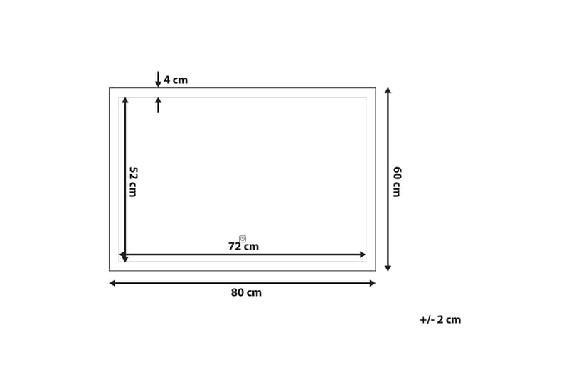 Spegel Purefoy LED 60x80 cm - Silver - Inredning - Badrumsinredning - Badrumsspegel