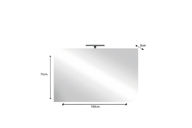 Dama Badrumsspegel 75x100 cm - Vit - Inredning - Badrumsinredning - Badrumsspegel