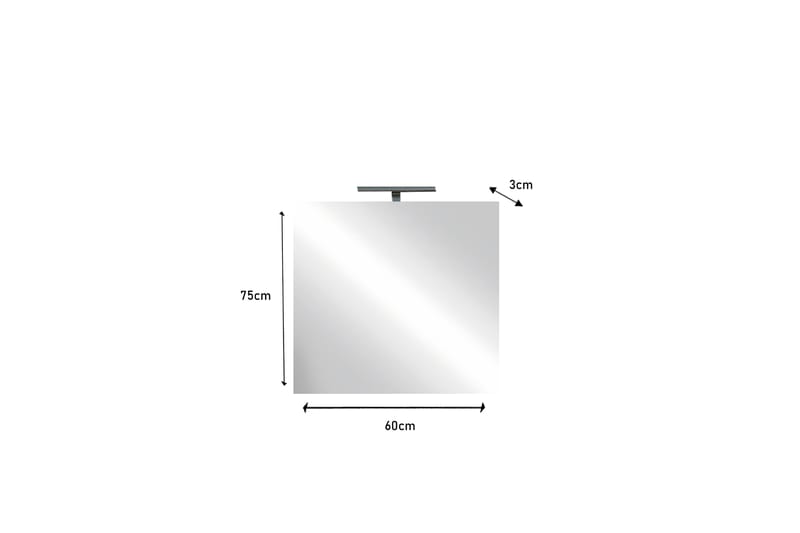 Dama Badrumsspegel 75x60 cm - Vit - Inredning - Badrumsinredning - Badrumsspegel