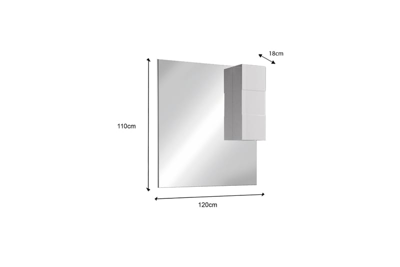 Vittoria Badrumsspegel 110x120 cm - Transparent - Inredning - Badrumsinredning - Badrumsspegel