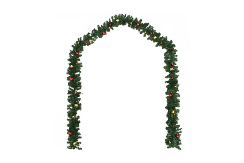 Julgirlang med julgranskulor 10 m - Grön - Dekoration & inredningsdetaljer - Girlang - Festdekoration - Nyårsdekoration