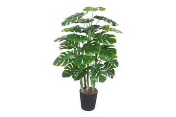 Grön Växt Monstera H120 cm 5 Grenar Svart Kruka - Inredning - Dekoration & inredningsdetaljer - Konstväxt & plastblommor