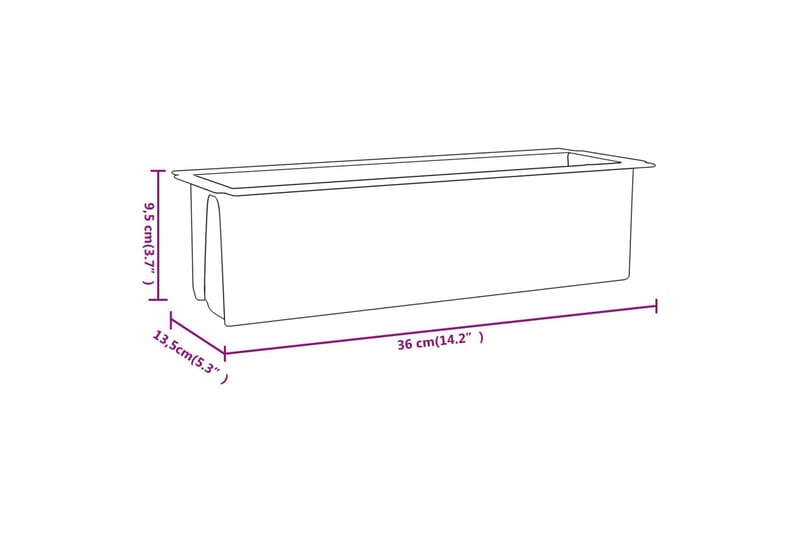 Blomlådor för Europallar 12 st grå 36x13,5x9,5 cm PP - Grå - Utemöbler & utemiljö - Balkong & altan - Balkongodling - Blomlåda & balkonglåda