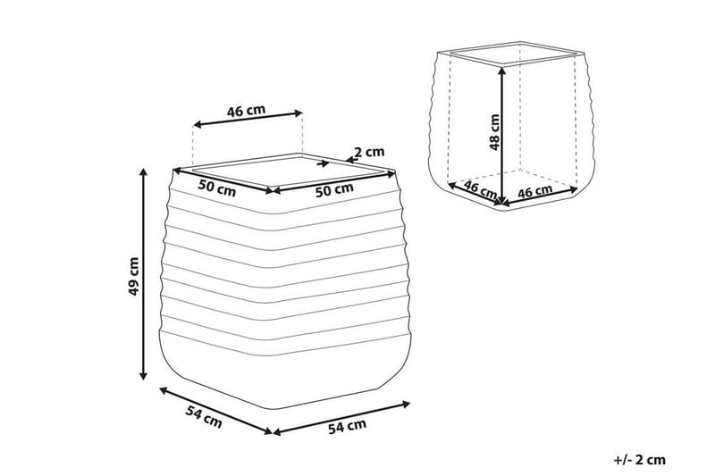 Kruka 50 x 50 x 49 cm vit PARIKIA - Vit - Inredning - Dekoration & inredningsdetaljer - Krukor & ytterkrukor - Utomhuskruka