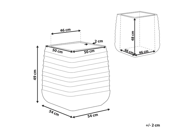 Kruka 50 x 50 x 49 cm vit PARIKIA - Vit - Inredning - Dekoration & inredningsdetaljer - Krukor & ytterkrukor - Utomhuskruka