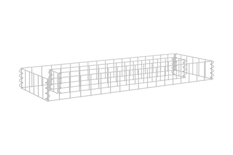 Planteringsgabion upphöjd galvaniserat stål 90x30x10 cm - Silver - Inredning - Dekoration & inredningsdetaljer - Krukor & ytterkrukor - Utomhuskruka