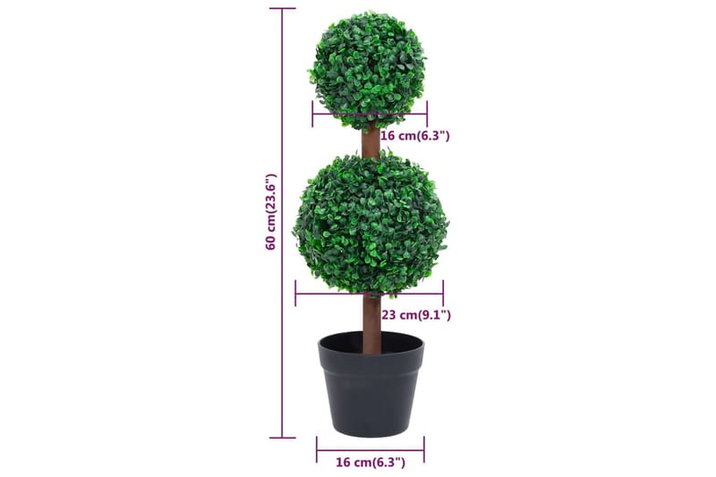 Konstväxt buxbom bollformad med kruka 60 cm grön - Grön - Inredning - Dekoration & inredningsdetaljer - Prydnadssaker - Blomsterdekoration