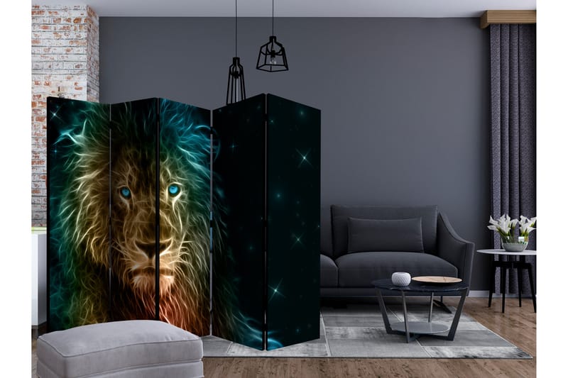 Rumsavdelare - Abstract lion... II 225x172 - Artgeist sp. z o. o. - Inredning - Dekoration & inredningsdetaljer - Rumsavdelare