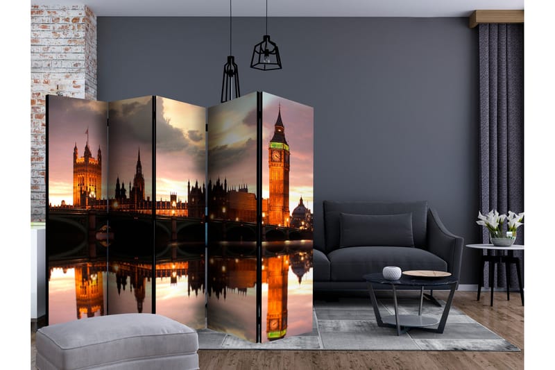 Rumsavdelare - Big Ben in the evening, London II 225x172 - Artgeist sp. z o. o. - Inredning - Dekoration & inredningsdetaljer - Rumsavdelare