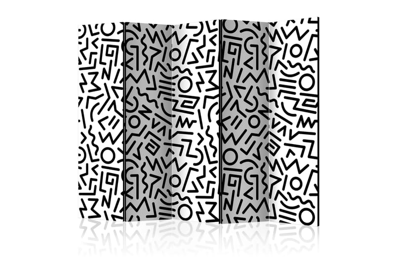 Rumsavdelare Black and White Maze II 225x172 cm - Artgeist sp. z o. o. - Inredning - Dekoration & inredningsdetaljer - Rumsavdelare