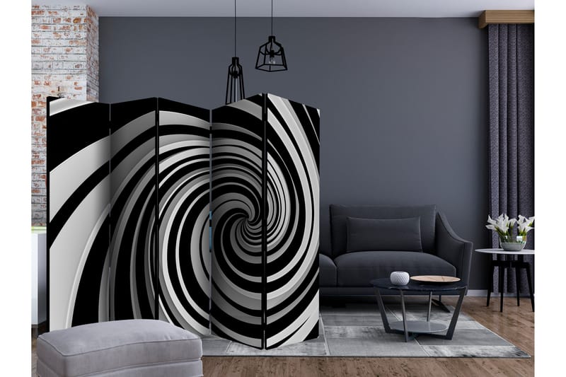 Rumsavdelare - Black and white swirl II 225x172 - Artgeist sp. z o. o. - Inredning - Dekoration & inredningsdetaljer - Rumsavdelare