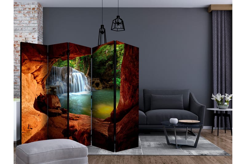 Rumsavdelare - Cave: Forest Waterfall II 225x172 - Artgeist sp. z o. o. - Inredning - Dekoration & inredningsdetaljer - Rumsavdelare