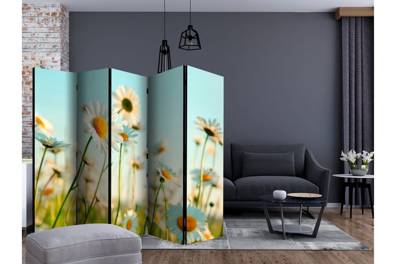 Rumsavdelare - Daisies - spring meadow II 225x172 - Artgeist sp. z o. o. - Inredning - Dekoration & inredningsdetaljer - Rumsavdelare